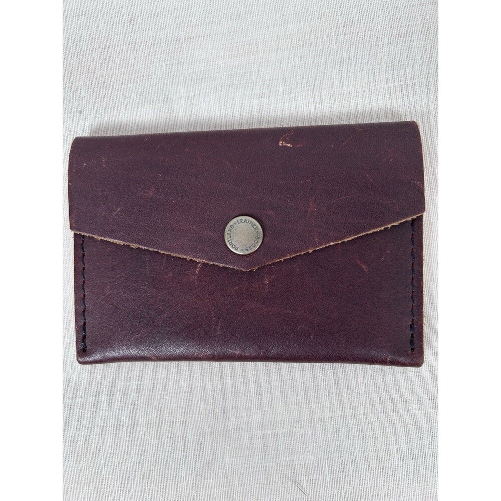 Portland Leather Goods Mini Envelope Wallet In Distressed Brown Leather